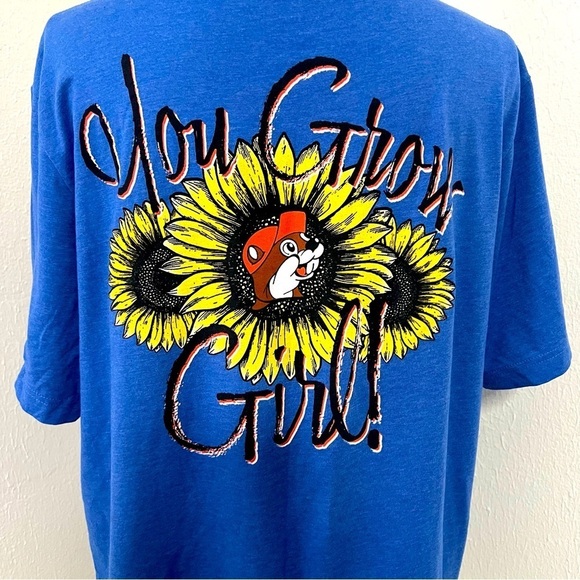 “Buc-ees” Women’s Graphic T-shirt “You Grow Girl”  XL Everyday Happy Sunflower - Picture 5 of 6